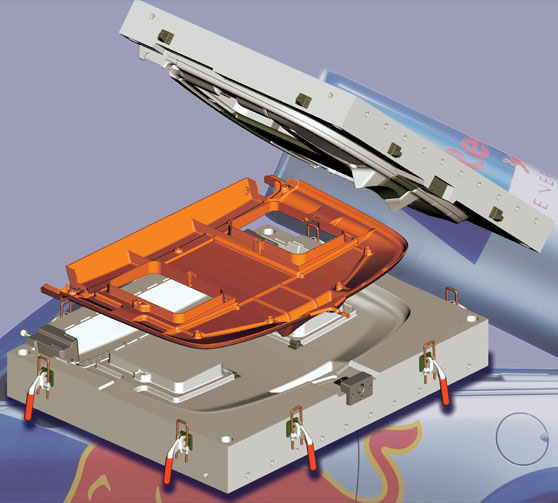 Burkolati elemek Redbull promociós autóhoz